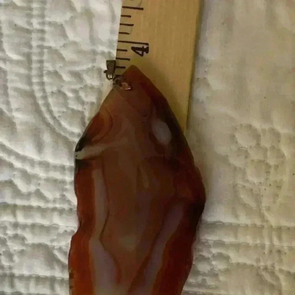 Vintage Brown Agate Pendant - Picture 7 of 8